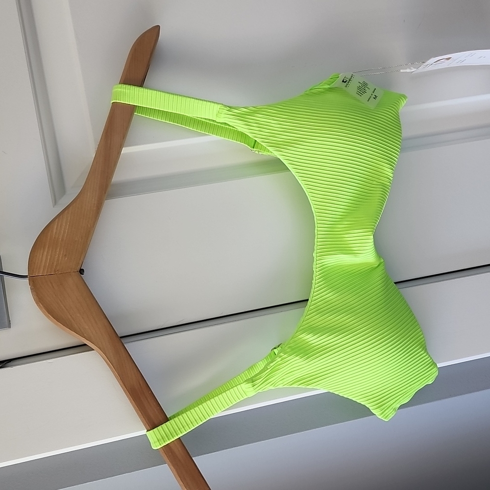 NWT....Tini Bikini neon green bikini top!